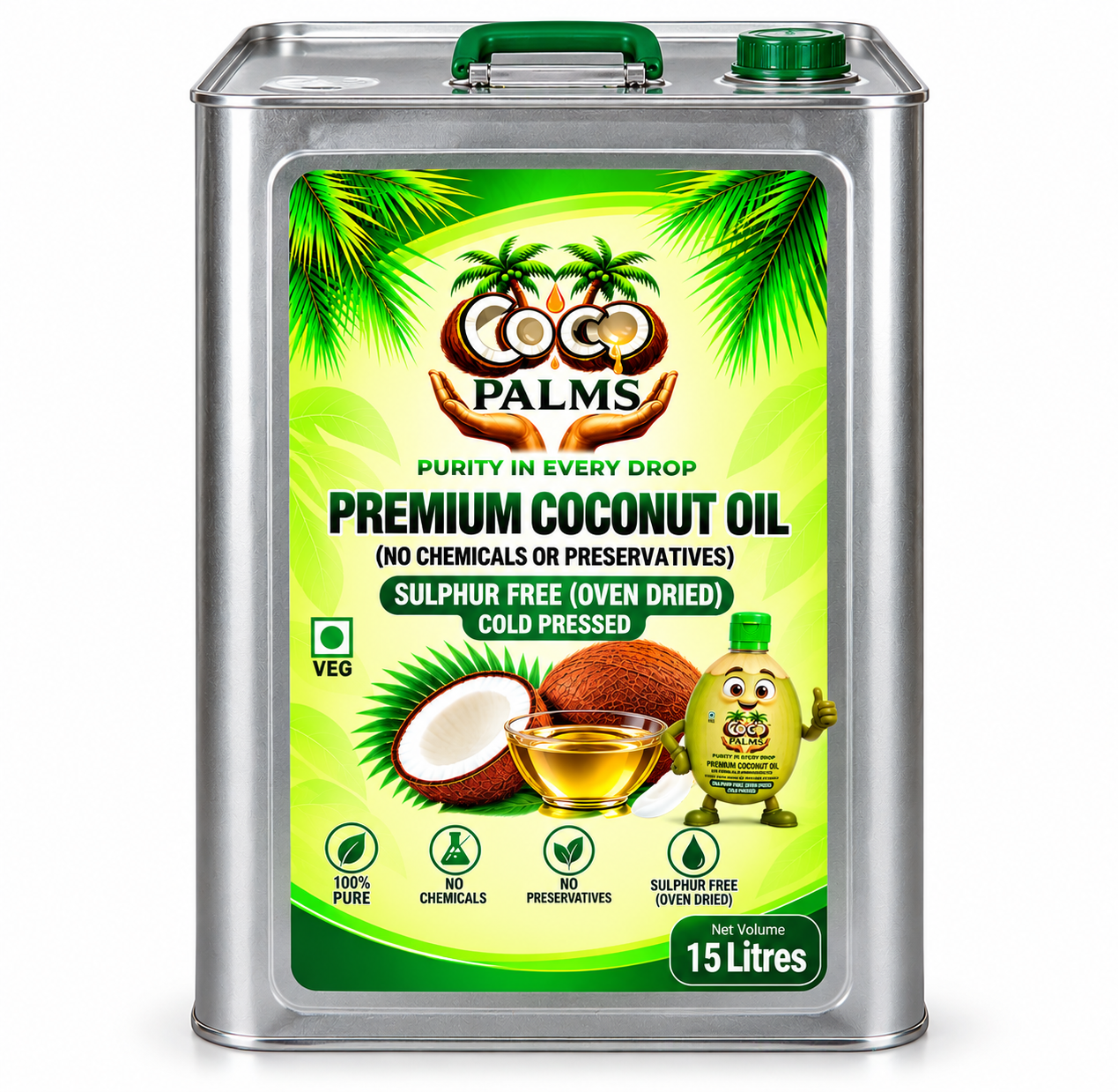 Cocopalms Premium Coconut Oil – 15 Litre